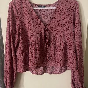 Pink flowy top